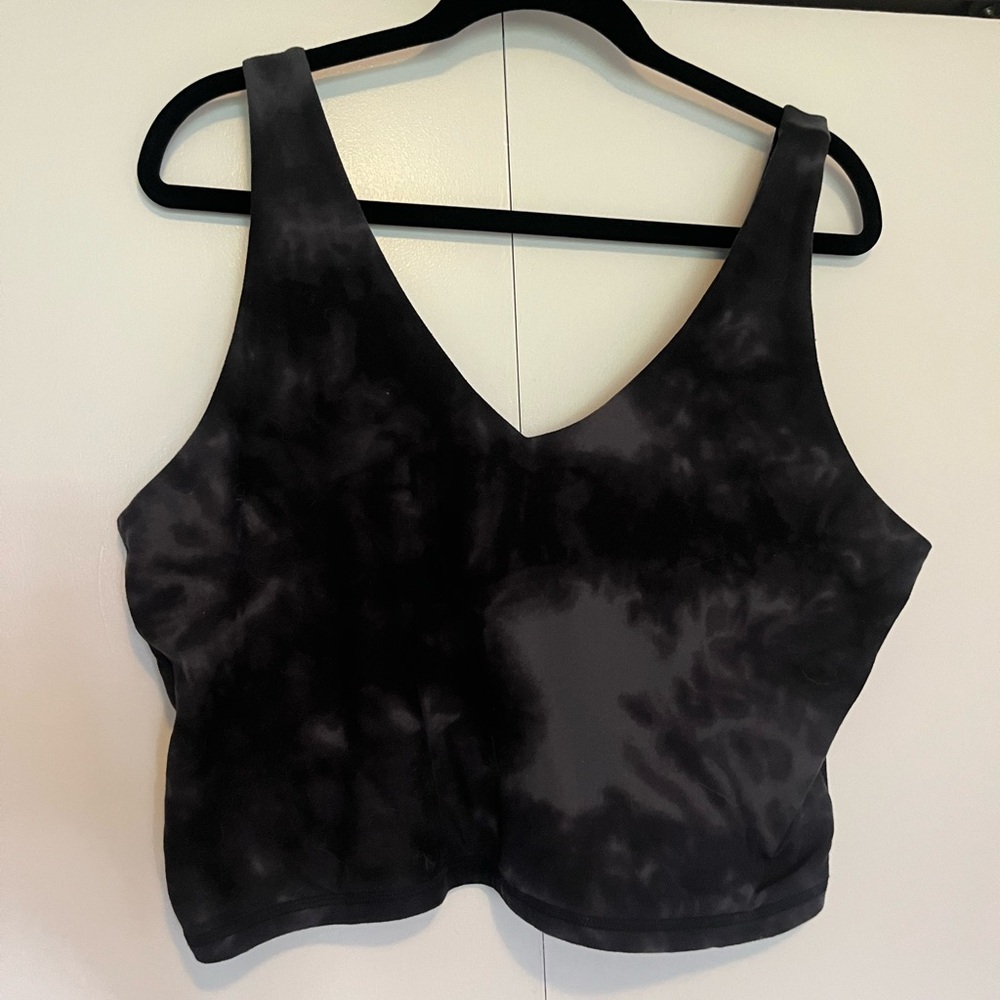 Abercrombie & Fitch Black Tie-Dye Crop Top